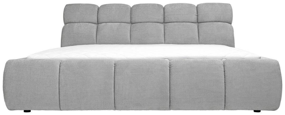 POLSTERBETT 160/200 cm  in Silberfarben  - Silberfarben/Schwarz, Design, Kunststoff/Textil (160/200cm) - Esposa