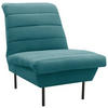 SESSEL Flachgewebe Petrol    - Petrol/Schwarz, Design, Textil/Metall (72/92/103cm) - LOOKS by W.Joop