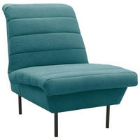 SESSEL Flachgewebe Petrol    - Petrol/Schwarz, Design, Textil/Metall (72/92/103cm) - LOOKS by W.Joop