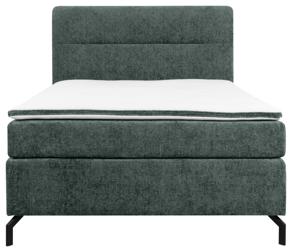 BOXSPRINGBETT 140/200 cm  in Dunkelgrau  - Dunkelgrau/Schwarz, Design, Textil/Metall (140/200cm) - Esposa