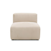 SOFAELEMENT Cord, Mikrofaser Creme  - Creme/Schwarz, Design, Kunststoff/Textil (85/69/108cm) - MID.YOU