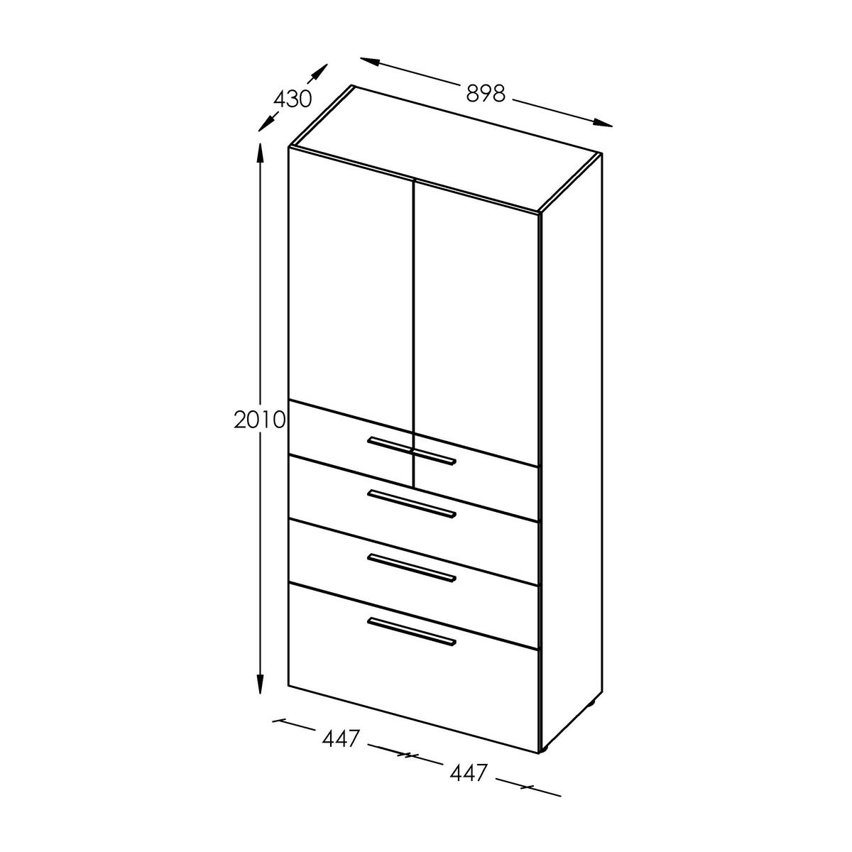 AKTENSCHRANK Schwarz, Eichefarben, Kaschmir  - Kaschmir/Eichefarben, MODERN, Holzwerkstoff (89,8/201/43cm) - Novel