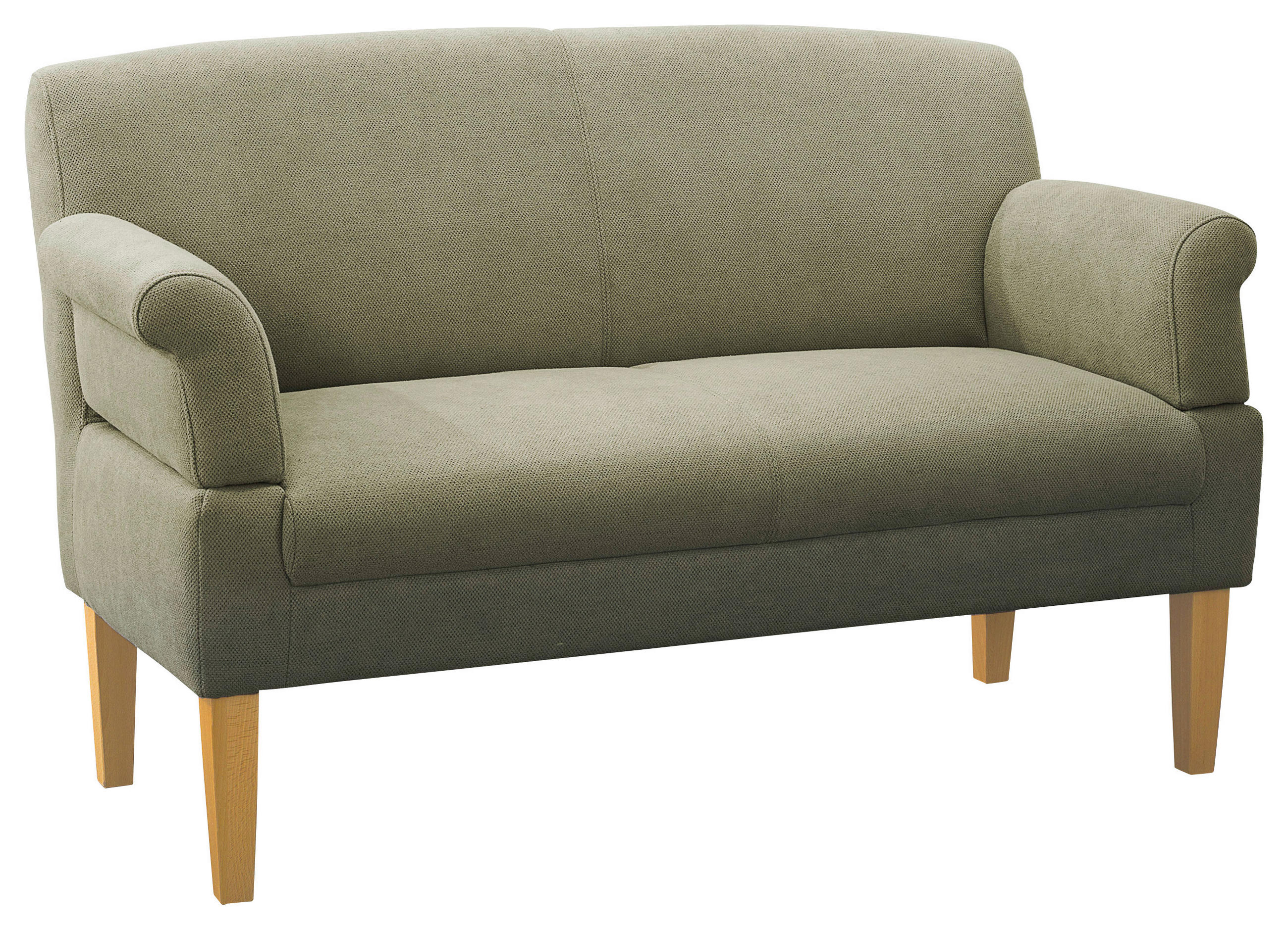2-SITZER-SOFA Flachgewebe Olivgrün  - Eichefarben/Olivgrün, KONVENTIONELL, Holz/Textil (152/97/78cm) - Sit & More