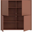 HIGHBOARD  124,5/121,5/34,9 cm  - Terracotta/Grau, MODERN, Holzwerkstoff/Kunststoff (124,5/121,5/34,9cm) - Carryhome
