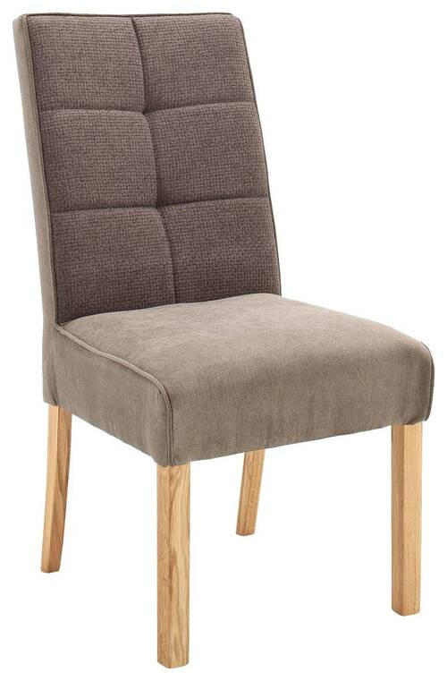 STUHL  in Velours Holz, Textil  - Eichefarben/Cappuccino, Natur, Holz/Textil (50/97/69cm) - MID.YOU