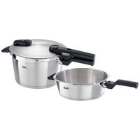 SCHNELLKOCHTOPFSET VITAQUICK 4,5 und 2,5 L  - Silberfarben, Basics, Metall (22cm) - Fissler