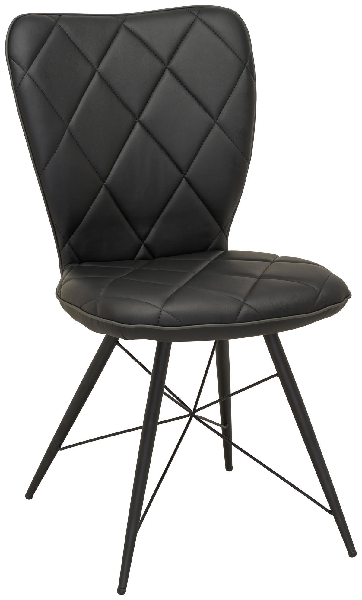 STOLICA  crna  metal, tekstil      - crna, Design, metal/tekstil (49/90/61cm) - Hom`in