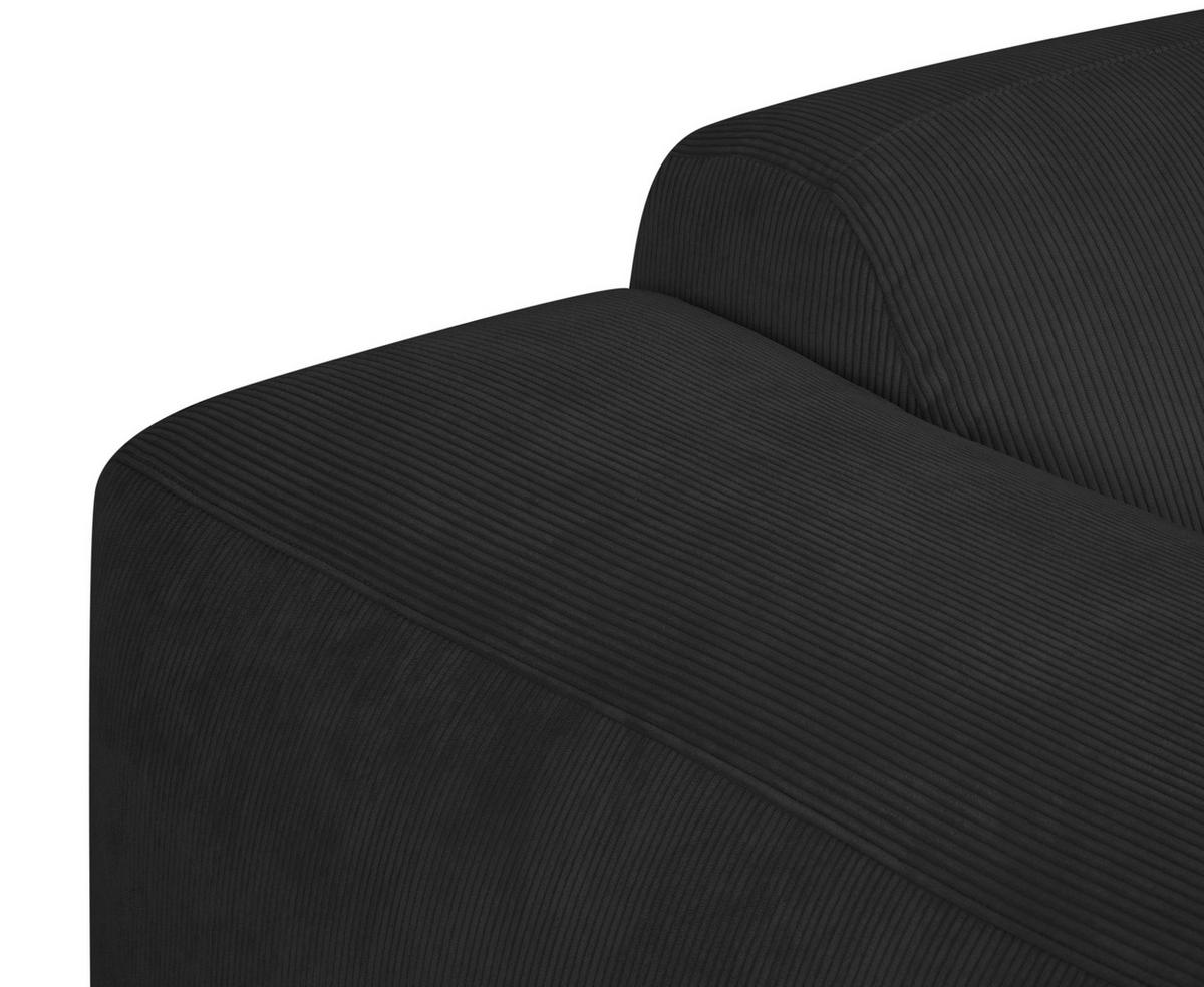 3-SITZER-SOFA in Cord Anthrazit  - Anthrazit/Schwarz, Design, Kunststoff/Textil (247/75/104cm) - MID.YOU