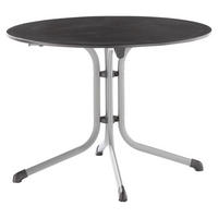 GARTENTISCH Holzwerkstoff Anthrazit, Graphitfarben rund  - Anthrazit/Graphitfarben, MODERN, Holzwerkstoff/Metall (100/100/73cm) - Sieger