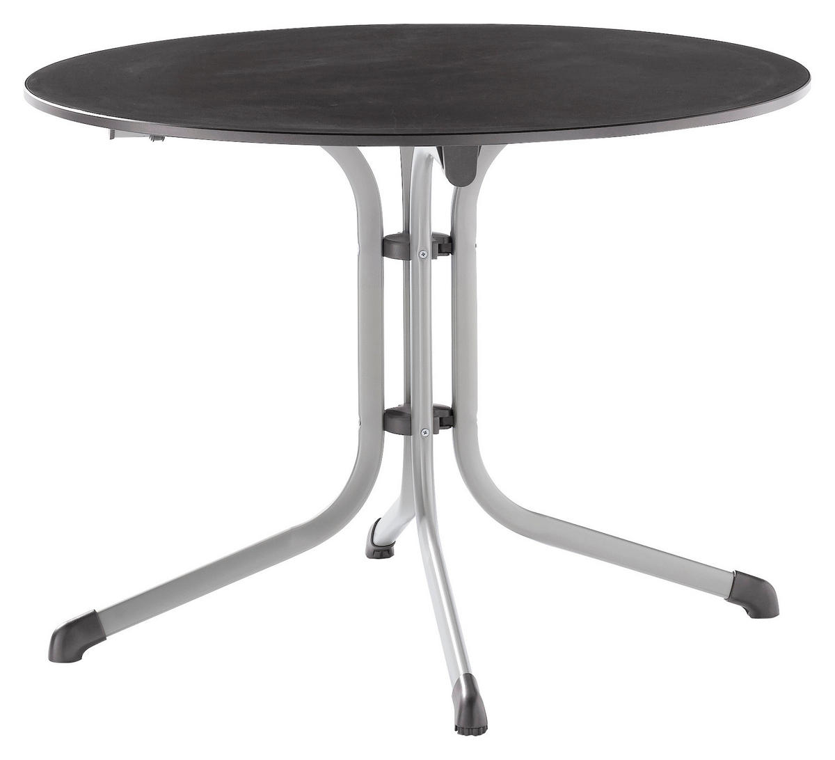 GARTENTISCH Holzwerkstoff Anthrazit, Graphitfarben rund  - Anthrazit/Graphitfarben, MODERN, Holzwerkstoff/Metall (100/100/73cm) - Sieger