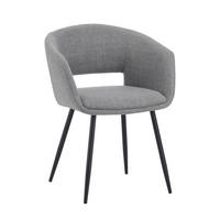 ARMLEHNSTUHL   Webstoff  Grau  - Schwarz/Grau, MODERN, Textil/Metall (59/78/55cm) - MID.YOU