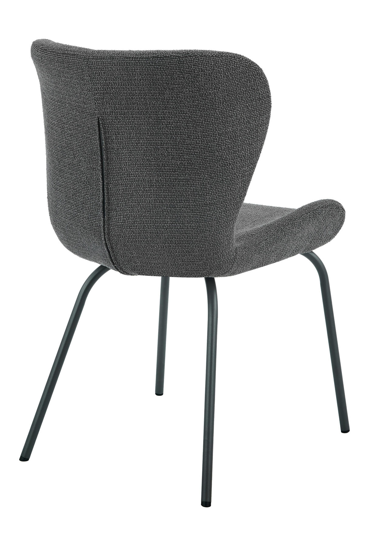 STUHL-SET 2 Stück  in Stahl Webstoff  - Anthrazit/Grau, MODERN, Textil/Metall (50/83,5/60cm) - MID.YOU