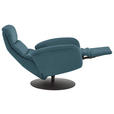 RELAXSESSEL in Leder Blau  - Blau/Schwarz, Design, Leder/Metall (76/108/86cm) - Dieter Knoll