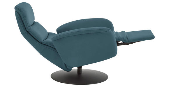 RELAXSESSEL in Leder Blau  - Blau/Schwarz, Design, Leder/Metall (76/108/86cm) - Dieter Knoll