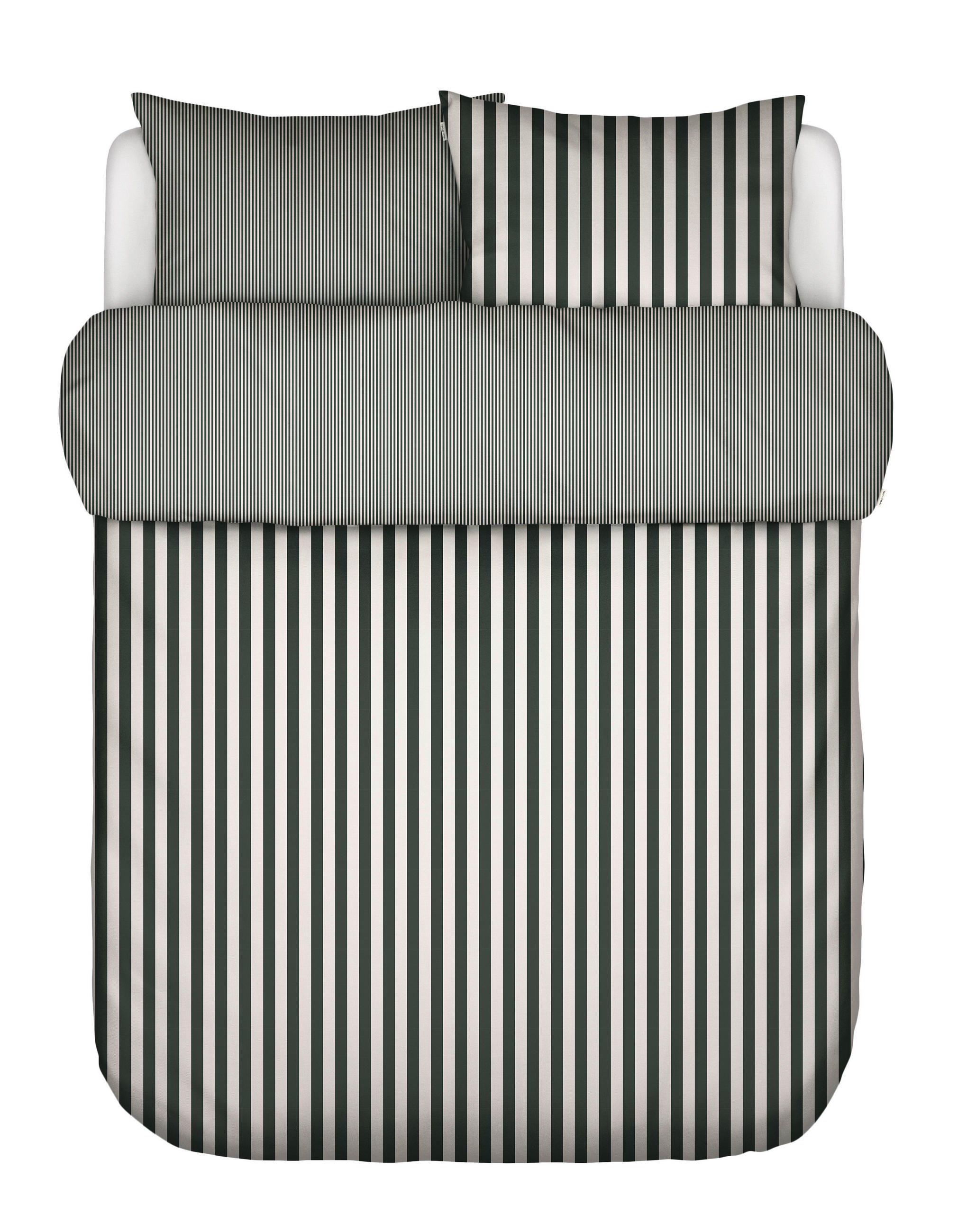 BETTWÄSCHE CLASSIC STRIPE Satin 155/220 cm  - Dunkelgrün, Basics, Textil (155/220cm) - Marc O'Polo