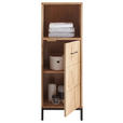 MIDISCHRANK 40/115/35 cm  - Wildeiche/Schwarz, Basics, Holz/Metall (40/115/35cm) - Linea Natura