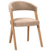 STUHL  in Lederlook, Mikrofaser  - Wildeiche/Eichefarben, Modern, Holz/Textil (56/81/66cm) - Venda