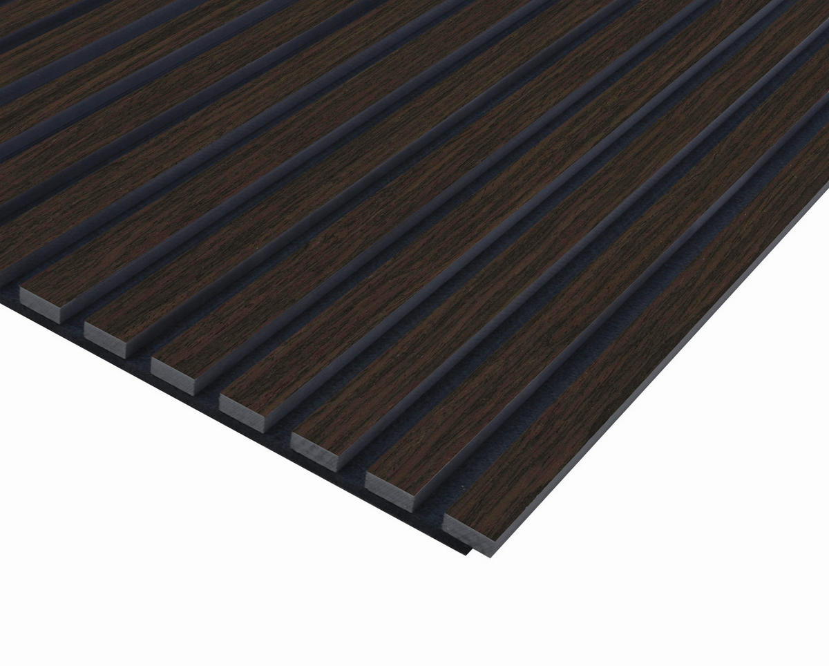 AKUSTIKPANEEL Gerecon Walnuss furniert 57.25/1.9/240 cm  - Eichefarben, KONVENTIONELL, Holzwerkstoff/Textil (57.25/1.9/240cm)