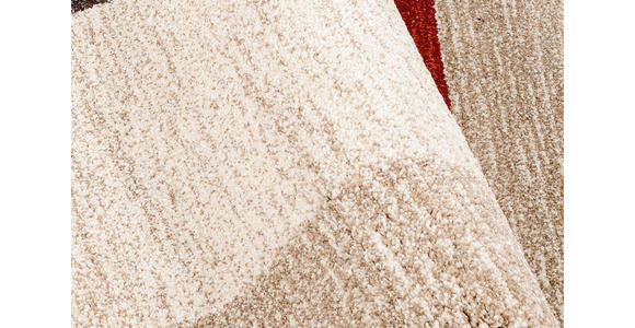 WEBTEPPICH 80/150 cm Palazzo Bloc  - Beige/Rot, KONVENTIONELL, Textil (80/150cm) - Novel