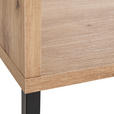 REGAL Schwarz, Eiche Artisan  - Schwarz/Eiche Artisan, Basics, Holzwerkstoff/Metall (70/161/30cm) - Xora