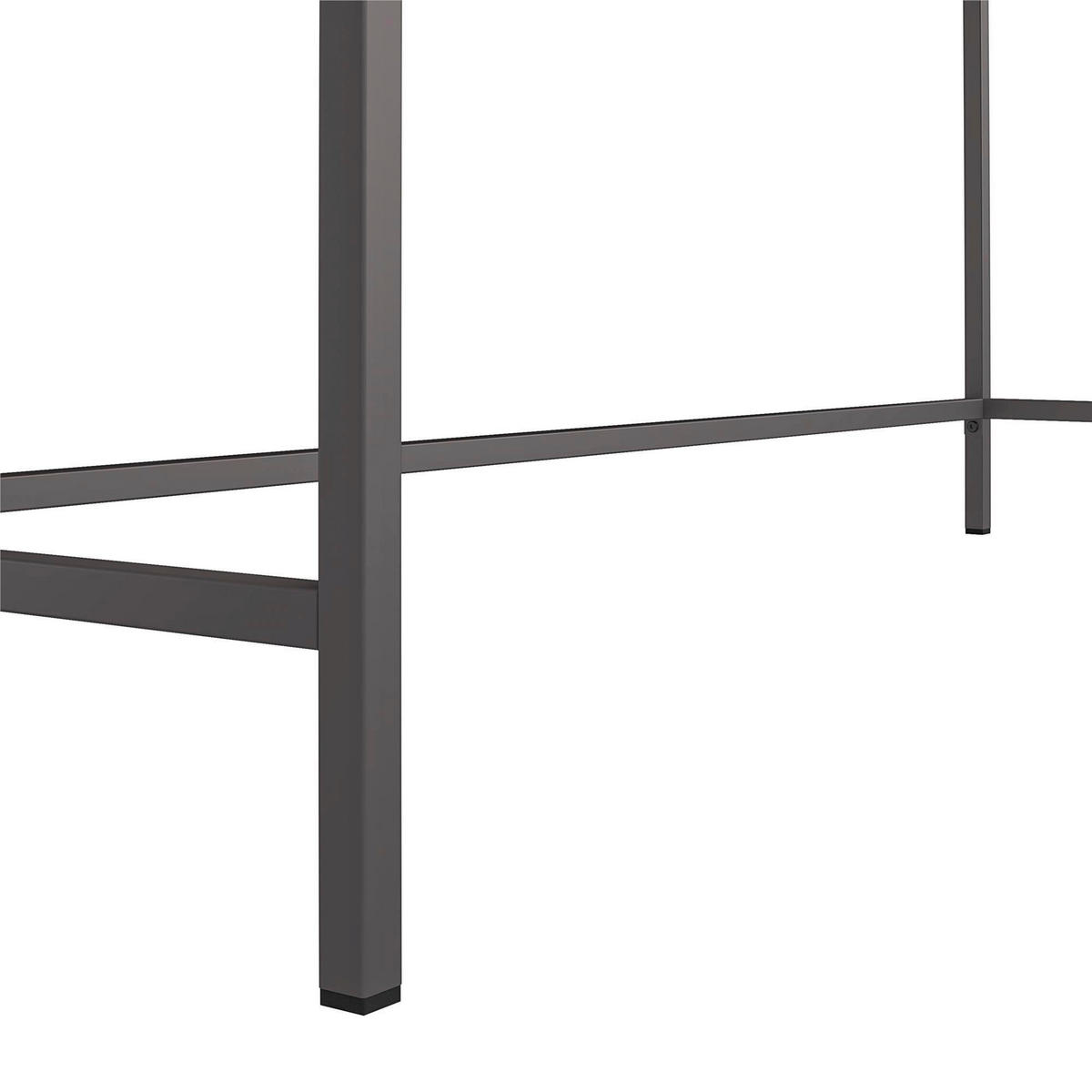 SCHREIBTISCH 151/75/50 cm  in Eiche grau  - Eiche grau/Grau, Design, Holzwerkstoff/Metall (151/75/50cm) - MID.YOU