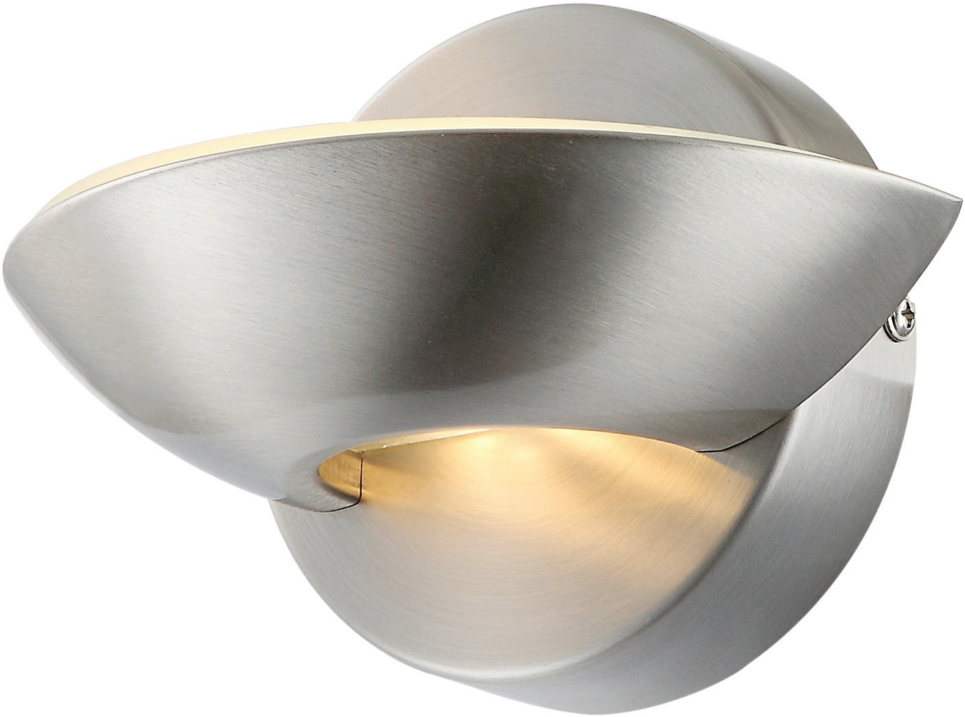 LED-WANDLEUCHTE Sammy 16,5/11 cm   - Nickelfarben, Design, Glas/Metall (16,5/11cm) - Globo