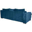 ECKSOFA  in Cord Blau  - Blau/Schwarz, KONVENTIONELL, Textil/Metall (168/258cm) - Carryhome