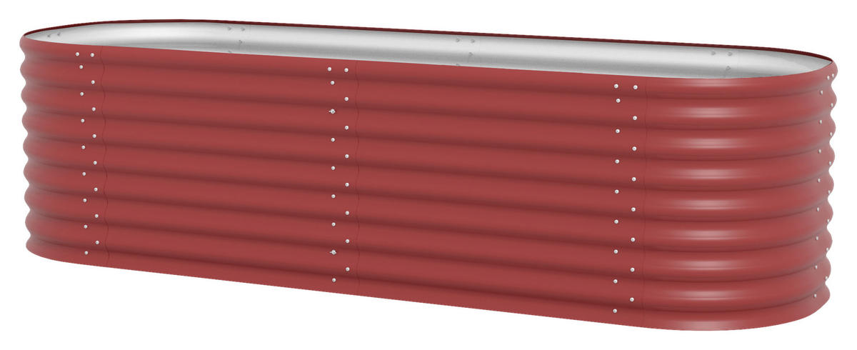 HOCHBEET-ERWEITERUNG 80/63/80 cm  - Rot, Basics, Metall (80/63/80cm)
