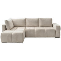 ECKSOFA Kaschmir  - Kaschmir/Schwarz, Design, Textil/Metall (267/185cm) - Stylife