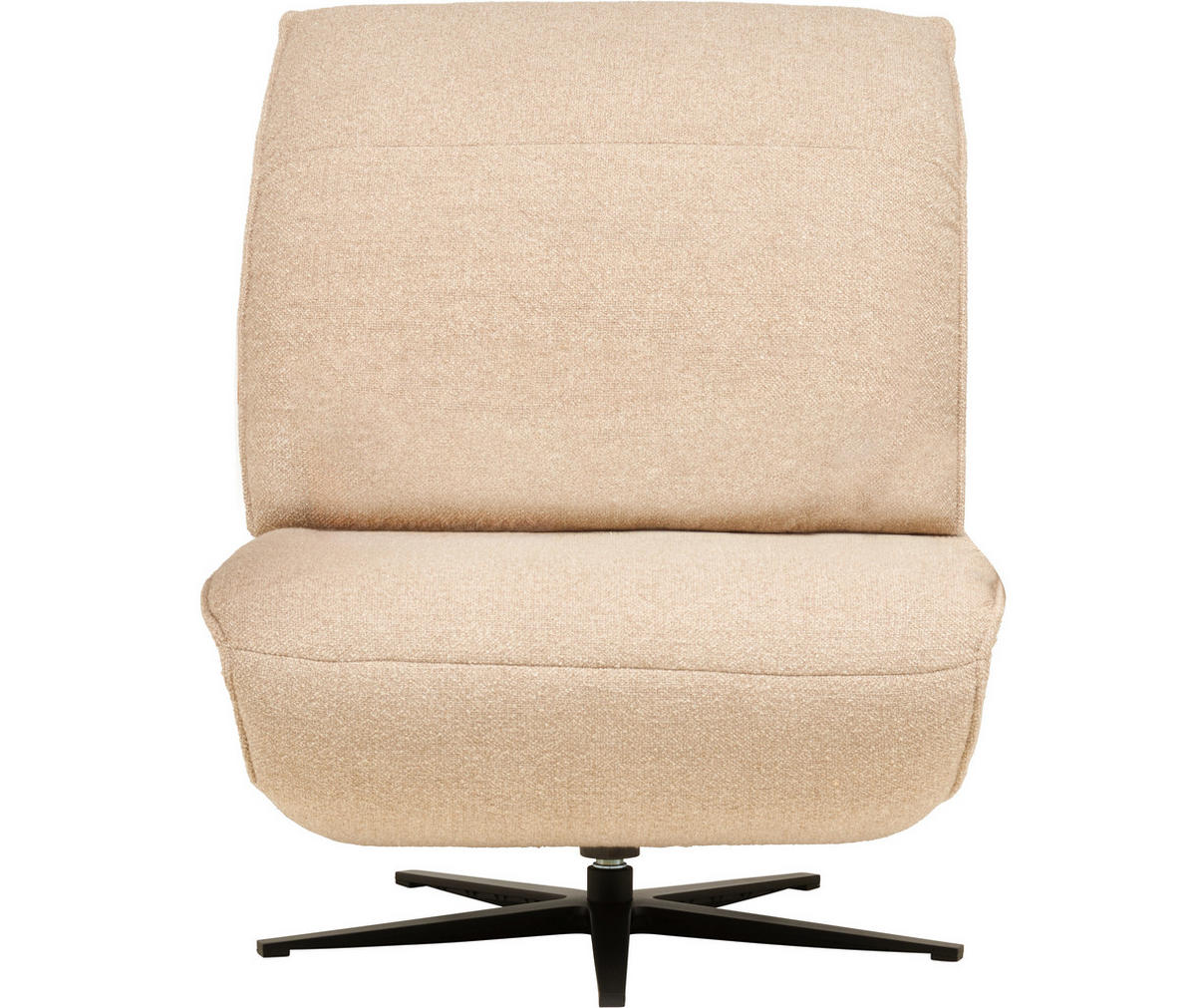 SESSEL in Flachgewebe, Mikrofaser Beige  - Beige/Schwarz, Design, Textil/Metall (84/65/91cm) - Koinor