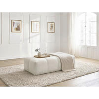 HOCKER EVEREST Flachgewebe Weiß  - Schwarz/Weiß, MODERN, Kunststoff/Textil (166/100/40cm)