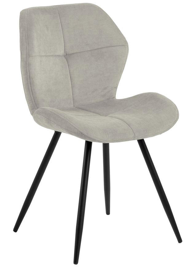 STUHL Schwarz, Sandfarben  - Sandfarben/Schwarz, Trend, Textil/Metall (48/82,5/55cm) - MID.YOU