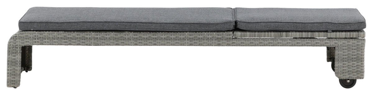 SONNENLIEGE 60/32/196 cm  - Grau, KONVENTIONELL, Kunststoff/Textil (60/32/196cm) - Gardenson