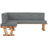 ECKBANK 155/225 cm  in Dunkelgrau  - Eichefarben/Dunkelgrau, Natur, Holz/Textil (155/225cm) - Moderano