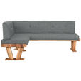 ECKBANK 155/205 cm  in Dunkelgrau  - Eichefarben/Dunkelgrau, Natur, Holz/Textil (155/205cm) - Moderano