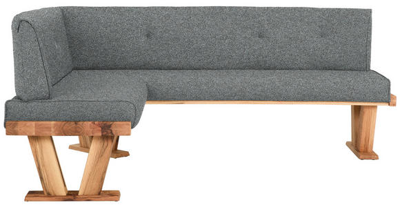 ECKBANK 155/205 cm  in Dunkelgrau  - Eichefarben/Dunkelgrau, Natur, Holz/Textil (155/205cm) - Moderano