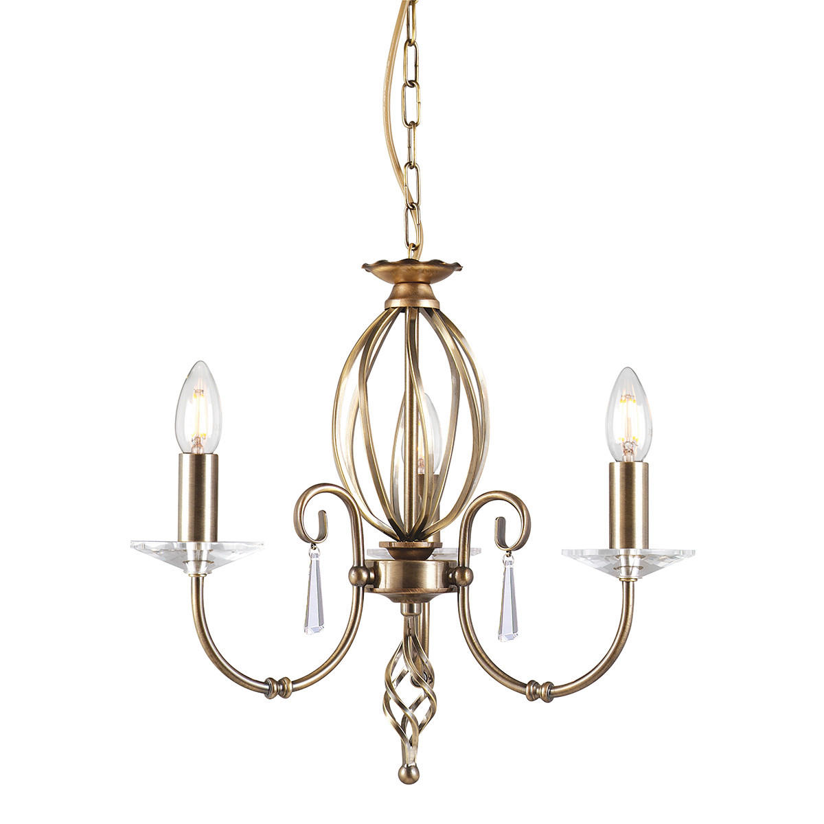 TAKKRONA 38/50 cm  - mässingsfärgad, Klassisk, metall (38/50cm) - Elstead Lighting