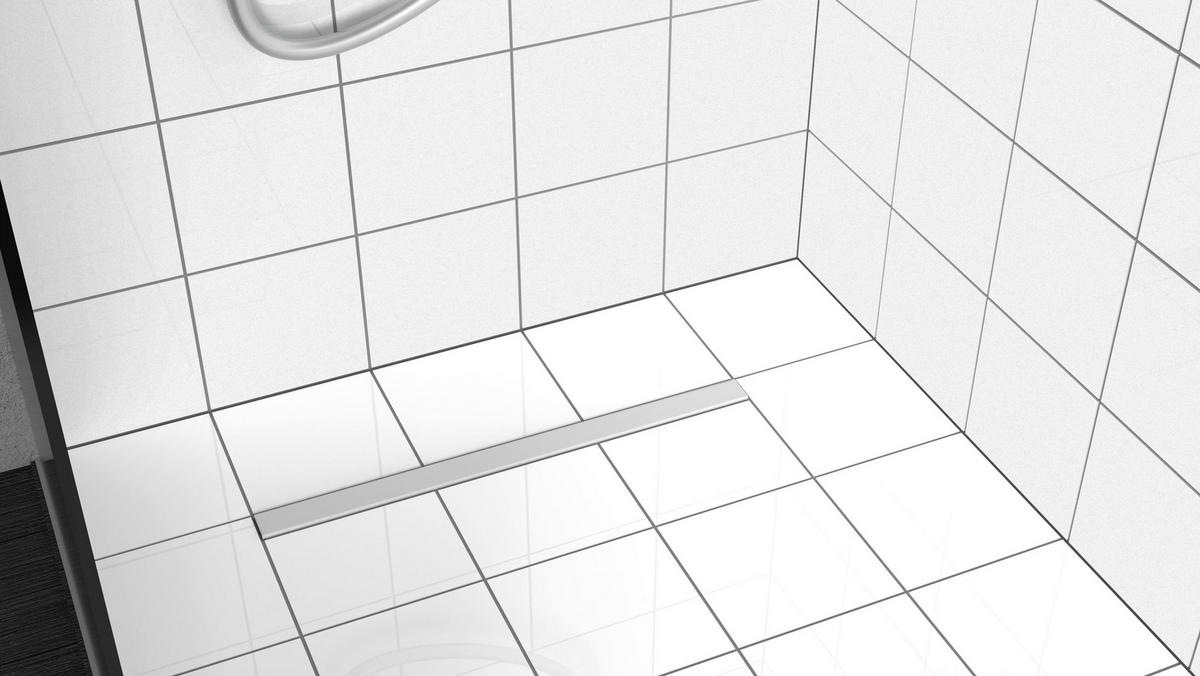 DUSCHRINNE Edelstahlfarben   - Edelstahlfarben, Basics, Metall (80cm) - Schütte