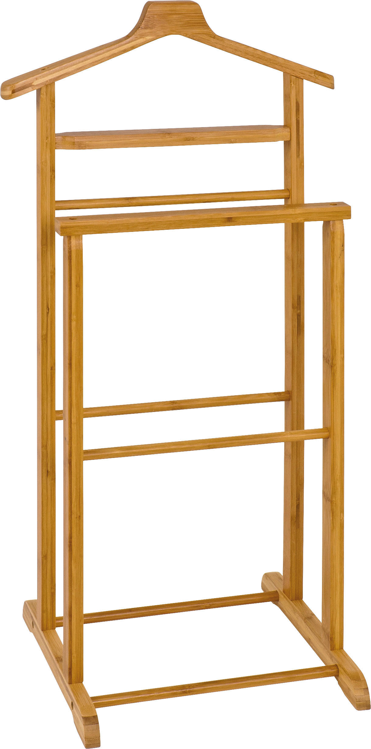 Herrendiener Classic B: 48 Cm Mit Hosenbügel Bambus Natur