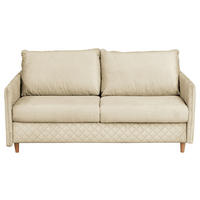 SCHLAFSOFA  in Samt Beige  - Beige/Naturfarben, Design, Holz/Textil (175/95/103cm) - Livetastic
