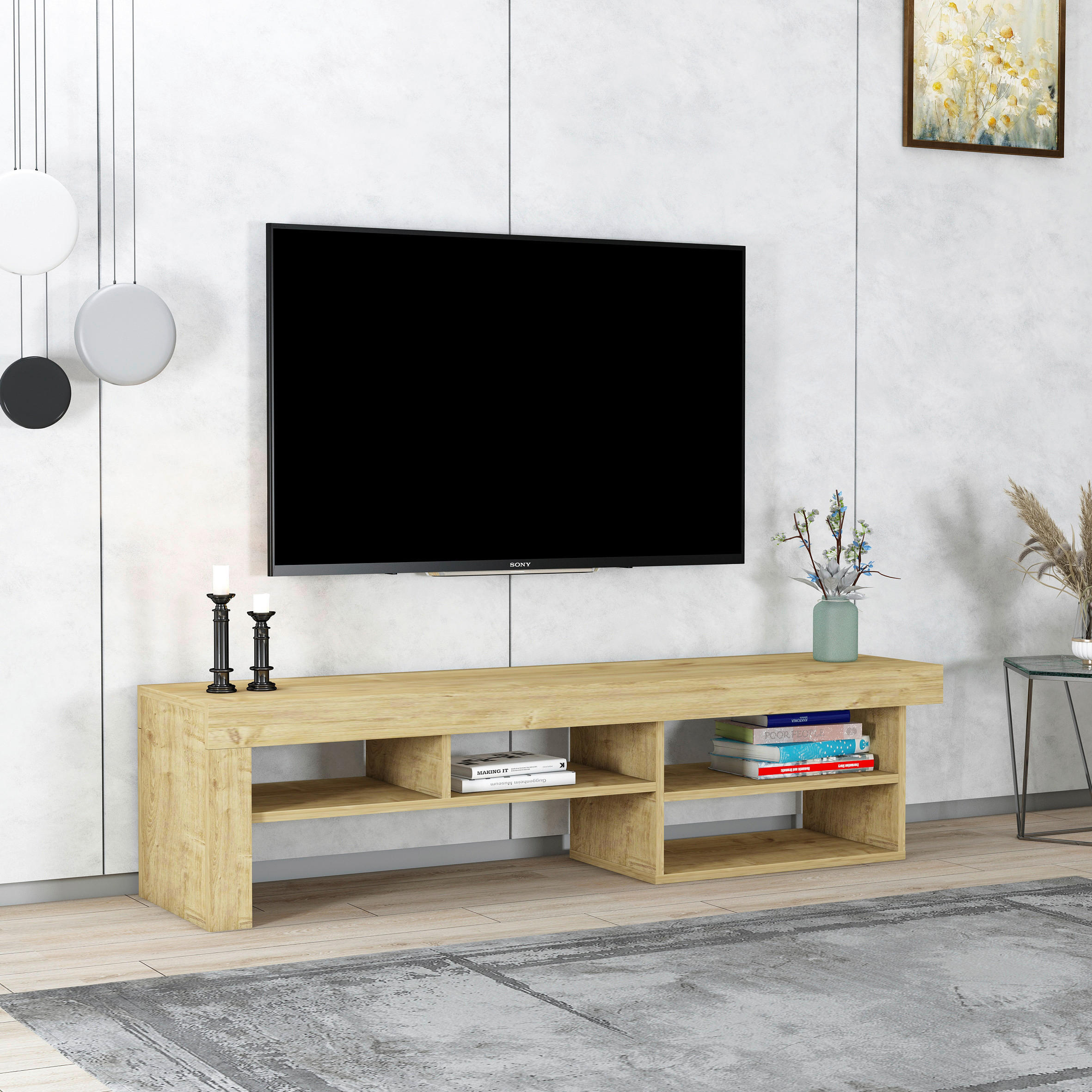 TV-BÄNK 160/40/38 cm  - ekfärgad, Design, trämaterial (160/40/38cm) - MID.YOU