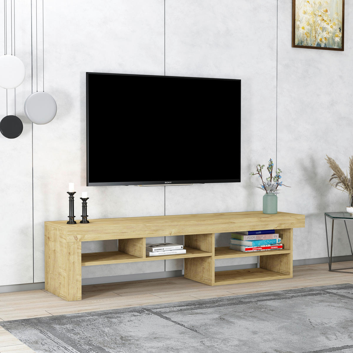 LOWBOARD  in 160/40/38 cm  - Eichefarben, Design, Holzwerkstoff (160/40/38cm) - MID.YOU