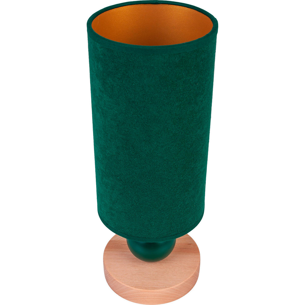 KINDERTISCHLEUCHTE 12/31,5 cm   - Waldgrün/Goldfarben, Natur, Holz (12/31,5cm)