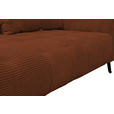 BIGSOFA  in Cord Kupferfarben  - Schwarz/Kupferfarben, KONVENTIONELL, Textil/Metall (246/100/116cm) - Carryhome
