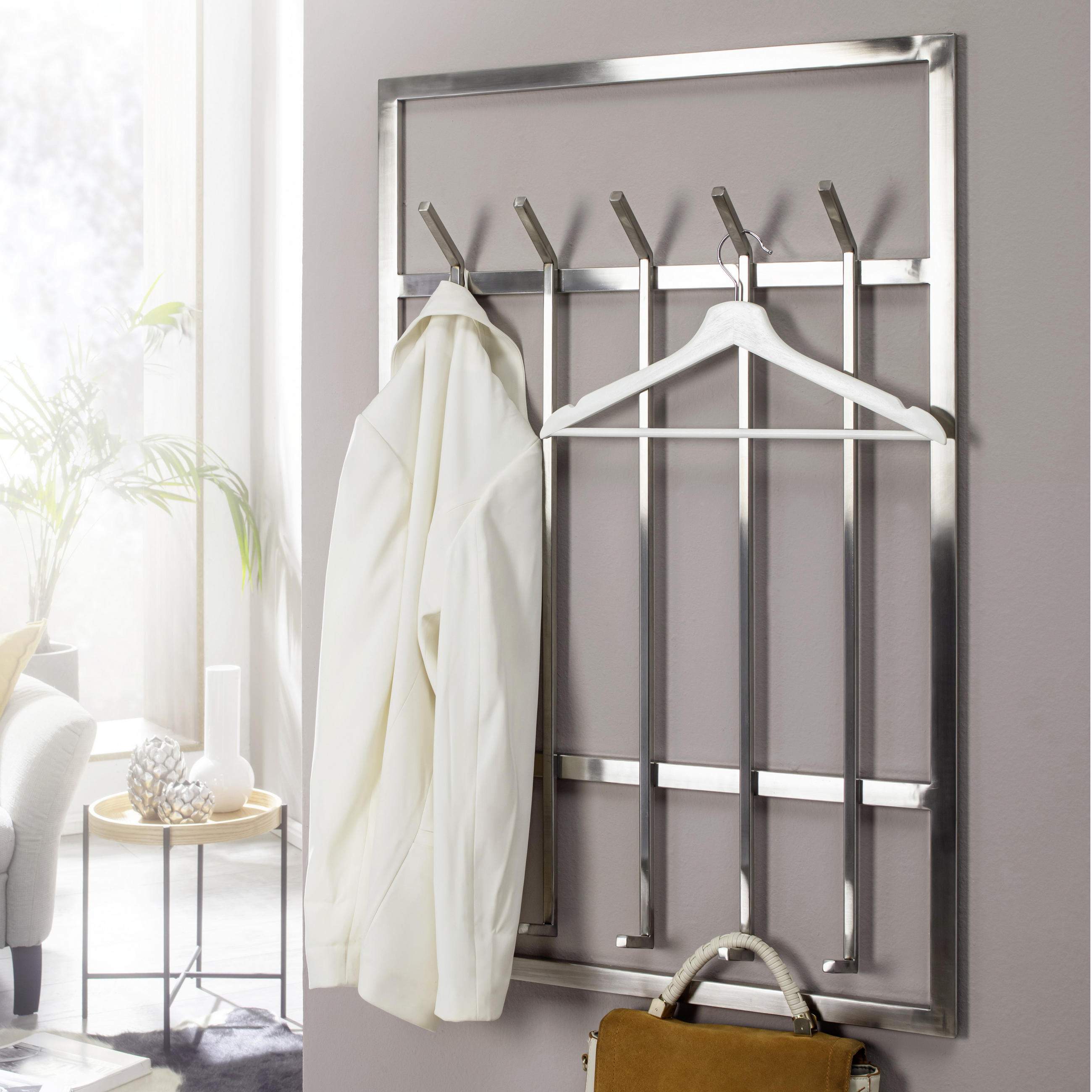 WANDGARDEROBE  in Silberfarben  - Silberfarben, MODERN, Metall (60/100/7,5cm) - MID.YOU