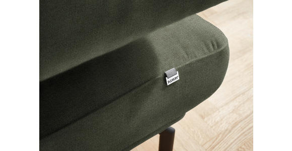 ECKSOFA in Chenille Olivgrün  305/224 cm  - Schwarz/Olivgrün, Design, Textil/Metall (305/224cm) - Dieter Knoll