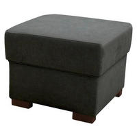 HOCKER in Textil Anthrazit  - Anthrazit/Braun, Design, Holz/Textil (51/43/51cm) - Livetastic