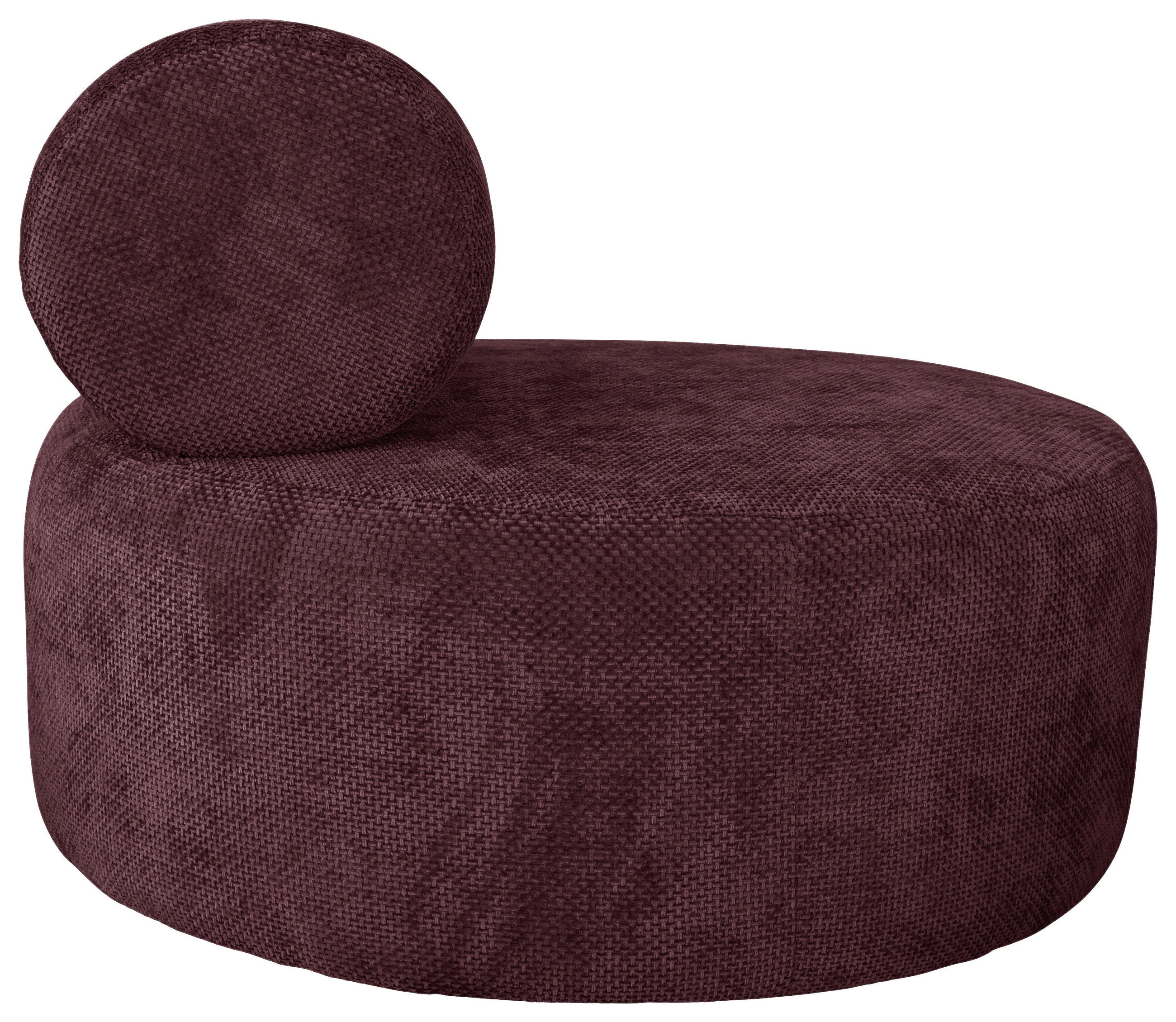 SESSEL in Struktur Bordeaux  - Bordeaux/Schwarz, Basics, Textil/Metall (88/70/88cm) - Livetastic