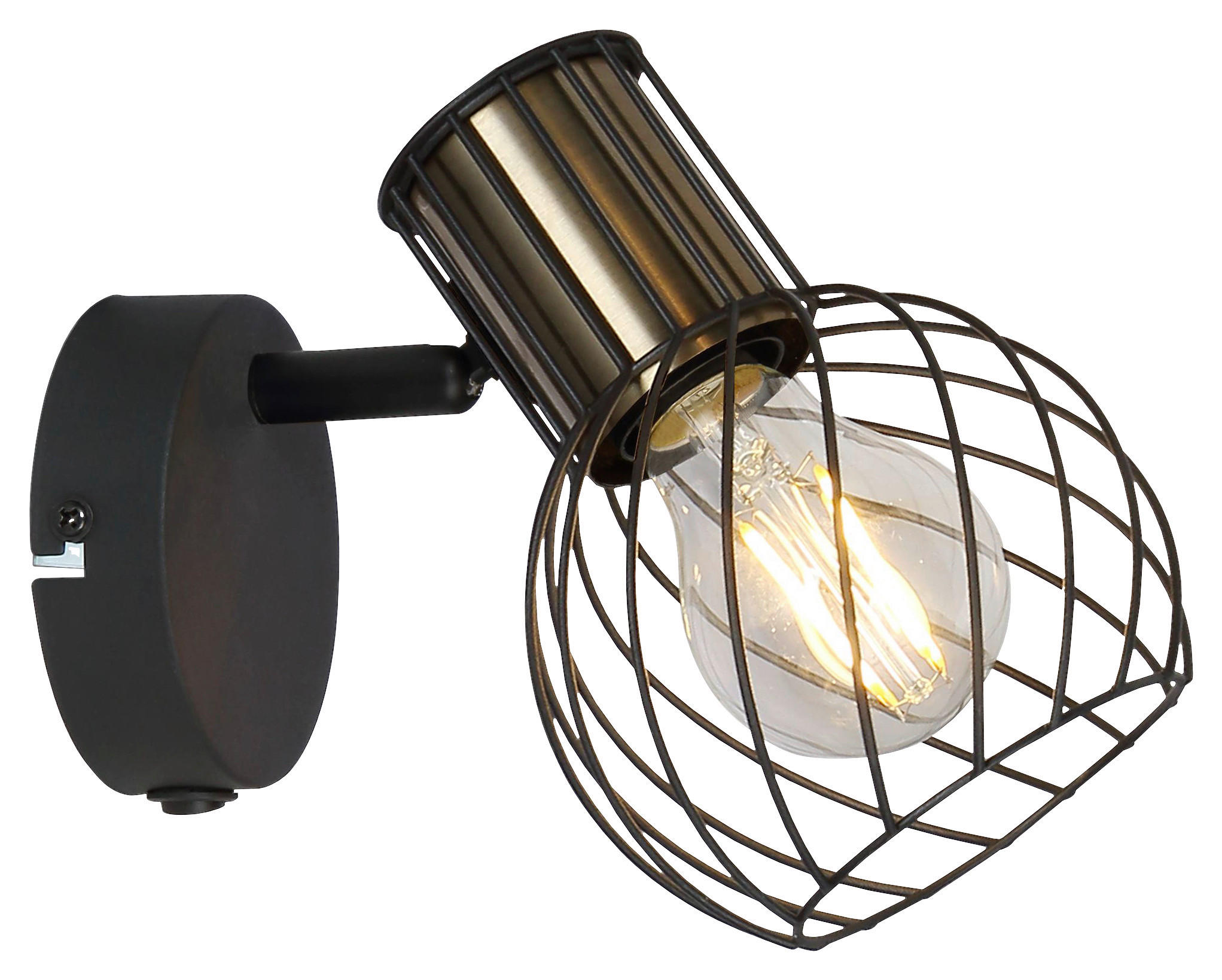 PROIECTOR - auriu/negru, Trend, metal (12/16/16,5cm) - Globo