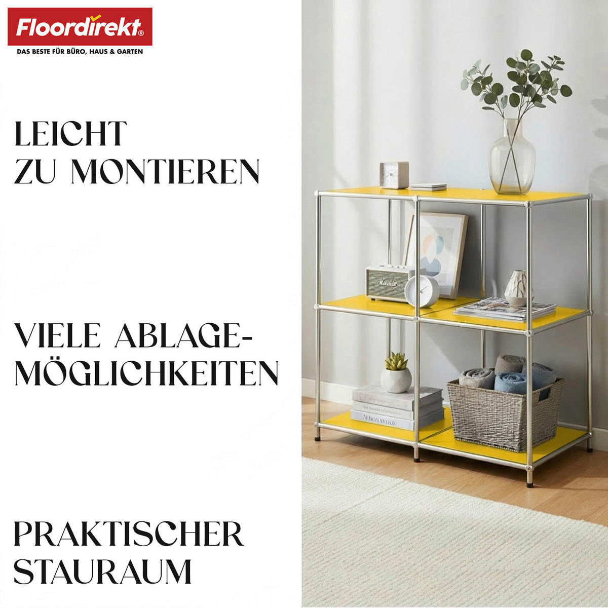 SIDEBOARD Concept Epure MK-027 78/82/40 cm  - Gelb, Basics, Metall (78/82/40cm) - Floordirekt